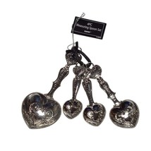 GANZ Measuring Spoons Intricate Hearts 4 Piece Set Metal - $19.95