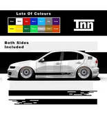 For Seat Leon Cupra Stickers R Mk1 Mk2 Mk3 Ibiza Vinyl Side Stripes Grap... - £31.44 GBP