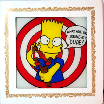 Bart Simpson What Are You Looking At Dude Sling Shot Prize Glass Scarce ... - €8,53 EUR