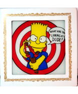 Bart Simpson What Are You Looking At Dude Sling Shot Prize Glass Scarce ... - £7.76 GBP