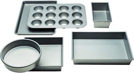 Chicago Metallic Commercial Ii Non-Stick 6-Piece Bakeware Set, Silver - $68.94