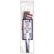Annin Flagmakers 230638 4 x 6 in. United States Hand Flag - Pack of 4 - $20.97