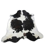 Dark Tricolor Cowhide Rug (very little brown) 7.2x6.2 feet K-296 - $268.93 CAD