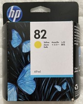 HP 82 Yellow DesignJet Ink Cartridge 69ml C4913A OEM Genuine Sealed Foil Pack - $28.18