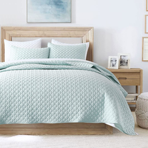 Microfiber Bedspread Lightweight Ultra Soft 2 Pieces 1 Quilt And 1 Pillow Sham - £33.71 GBP