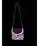 HANDMADE Crochet Acrylic Handbag/Purse Long Strap - $222.41 MXN