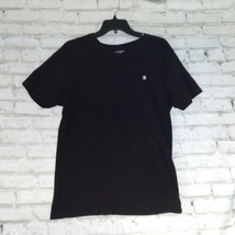 Lucky Brand Sleepwear T Shirt Mens Medium Black Short Sleeve Embroidered... - £14.10 GBP