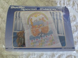 Sealed BUCILLA Special Ed. NOAH&#39;S ARK Stamped Cross Stitch CRIB COVER--3... - $30.00
