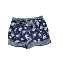 My Michelle Super Cute Short Pull on Shorts Sz L Blue Lined Elastic Waist - $14.39