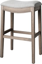 With An Ash Grey Fabric Cushion Seat, The Maven Lane Adrien 31-Inch Bar Height - $142.94