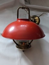 Vintage Mcm Mid Century Arancione Ceiling Luce da Cucina Casa Atomic Swag Globe - £93.66 GBP