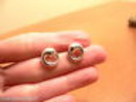Tiffany &amp; Co Peretti Silver Eternal Circle Earrings Studs Gift Love Stat... - $298.00
