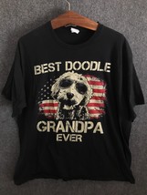 Port &amp; Company T-Shirt Best Doodle Grandpa Ever Men&#39;s Size 3XL Black SH/... - £9.81 GBP