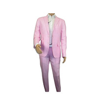 Mens Premium 100% Linen Cocktail Suit by INSERCH Breathable and cool SU880 Pink image 2