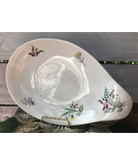 Vtg Hallcraft MCM Floral Bouquet 13&quot; Oval Platter with Lug Handle by Eva... - $65.64 CAD