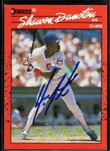 Shawon Dunston Signed Autographed 1990 Donruss Baseball Card - Chicago Cubs - £3.95 GBP