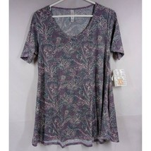 NWT Lularoe Classic T Lavendar &amp; Blue With White Floral Designs Size XS - £12.14 GBP