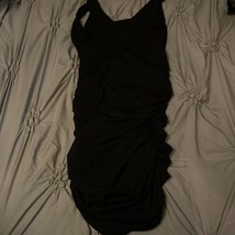 Unbranded Slick Black Onyx Ruched Sides Dress Size S - $13.86