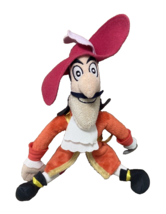 Disney Store Authentic Captain Hook 10&quot; Plush Stuffed Toy Peter Pan Pira... - £11.50 GBP