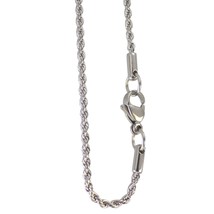 Rope Chain Necklace Surgical Stainless Steel 2mm 16-24 Inch Hypoallergenic - £11.98 GBP