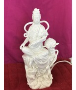 Vintage - Fancy - Finely Detailed = &quot;Lady&quot; Lamp -  white porcelain  - $350.49 CAD