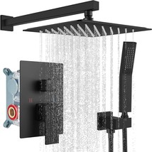 STARBATH Shower System Combo Set with Rain Shower SS02FCB Matte Black 12&quot; - £63.26 GBP