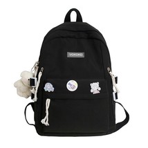 NEW Women Solid Color Nylon Backpack Bag School Book Backpack Girl Teenage Femal - £30.73 GBP
