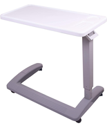 Medical Table Overbed Adjustable Bedside Hospital Rolling Tables With Wh... - €145,46 EUR