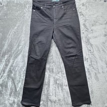 Lauren Ralph Lauren Jeans Women Size 12 Black Denim Dark Wash 33x30 LRL - $37.99