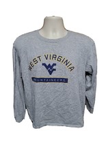 West Virginia University Mountaineers Womens Large Gray Long Sleeve TShirt - £11.65 GBP