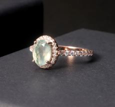 Natural Moss Agate Ring Handmade 925 Sterling Silver Ring Engagement Silver Ring - £50.35 GBP