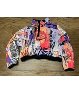 Justice Sport Graffiti 1/4 Zip Pullover Sweatshirt Girl&#39;s Size XS 5/6 KG JD - $187.20 MXN