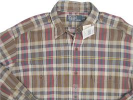 NEW Polo Ralph Lauren Madras Shirt!  Lightweight   2 Pockets  Shoulder E... - $42.99
