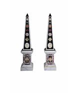 Pair of Monumental Marble Obelisks, Pietra Dura Obelisks, Egyptian Obeli... - £13,372.69 GBP