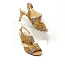 Alex Marie Womens Multi Colored Leather Buckle Heeled Sandal, Size 7 - $24.70
