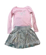 American Girl Snow Pretty Pink Top &amp; Silver Sparkle Skirt for Girls Smal... - £30.03 GBP