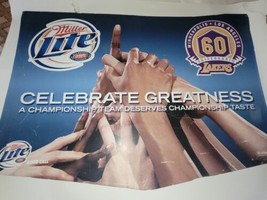  60 Aniversario Lakers Miller Lite Beer Advertising Metal Sign Large 36 X 25&quot; - £111.39 GBP