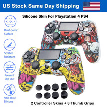 For Playstation 4 Ps4 Controller Silicone Cover Case Rubber Skin With Grip Skull - £15.17 GBP