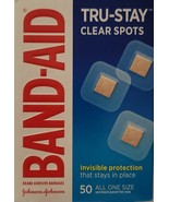Band-Aid Tru-Stay Clear Spots Adhesive Bandages, One Size 7/8x7/8 Inch, 50/Box - $5.93