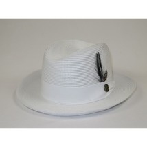 Men Bruno Capelo Summer Spring Soft Straw Style Hat Godfather GF201 White image 3
