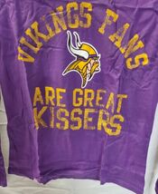 New Victoria's Secret Pink Vikings Fans Are Great Kissers Long Sleeve Shirt Med image 2