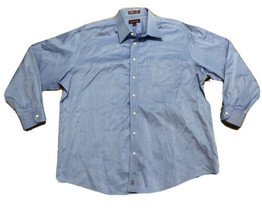 Nordstrom Men&#39;s Button Down Shirt ~ Sz 17.5 34 ~ Blue ~ Long Sleeve - £12.93 GBP