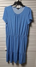 Banana Republic Ladies Dress Size Large Blue &amp; White Floral Casual Summe... - £11.18 GBP