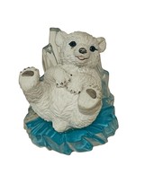 Polar Bear Figurine Playmates Hamilton anthropomorphic Michael Adams Slip Slide - £23.35 GBP