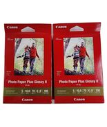 Lot of 2 Canon Photo Paper Plus Glossy II PP-301 4”x6&quot; 100 Sheets Each -... - €16,59 EUR