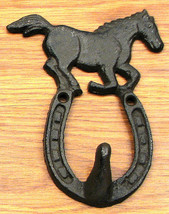 Horse on Horseshoe Hook Set/6 - £43.26 GBP