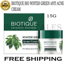  Biotique Bio Winter Green Spot Correcting Anti Acne Cream 15 g forAll SkinTypes - £16.83 GBP