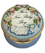 Marshall &quot;For a New Baby Boy&quot; English Enamels Box - $75.05 CAD