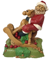 Tom Clark Gnome On Donner #5117 Ed #30 Cairn Studio 4.75&quot; Santa on Rocking Horse - £36.12 GBP