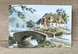 Richard Burns Thatched Cottage Bridge Greeting Card For Junk Journaling ... - $3.56